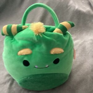 Squishmallows Callum Green Monster Plush  Halloween Treat Pail Large